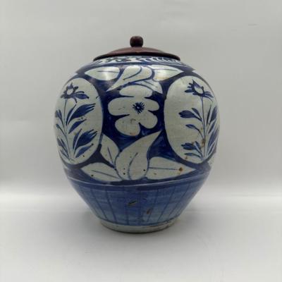1860 Antique Blue and White Vase