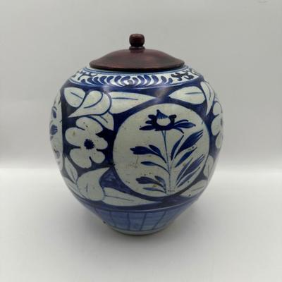 1860 Antique Blue and White Vase