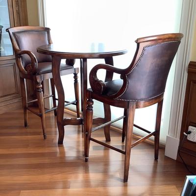 502 Whittemore Sherrill Bar Stools and Table Set