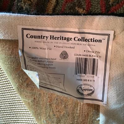 507 Country Heritage Wool Hooked Rug 8'x 11'