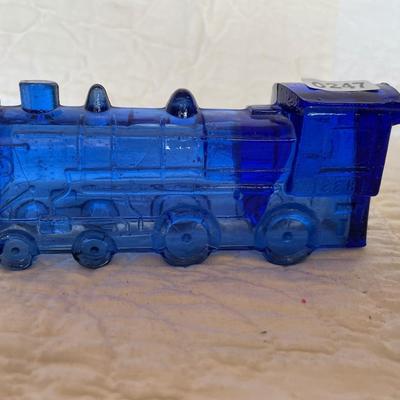 Vintage cobalt blue train