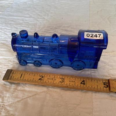 Vintage cobalt blue train