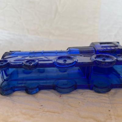 Vintage cobalt blue train