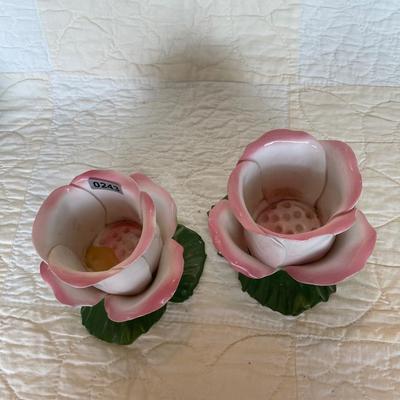 Rose tea light candle made in Italy