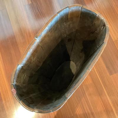 515 Antique French Wooden Grape Harvest Hotte Carrier