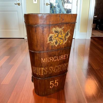 515 Antique French Wooden Grape Harvest Hotte Carrier