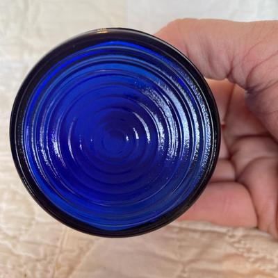 Cobalt blue top hat ashtray