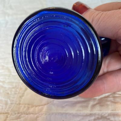 Cobalt blue top hat ashtray