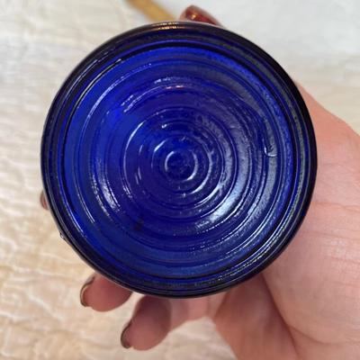 Cobalt blue top hat ashtray