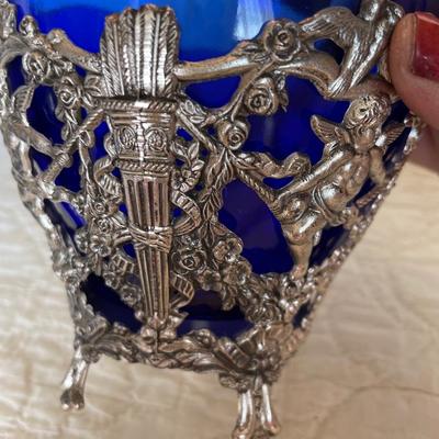 Corbell & co silver plated cherub bowl