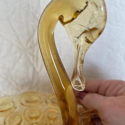 Kanawha art glass Amber swan