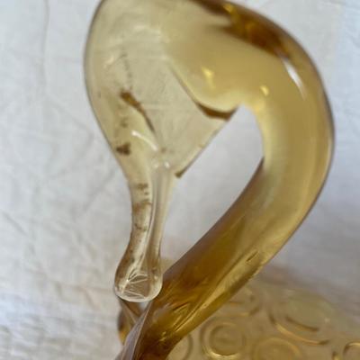 Kanawha art glass Amber swan