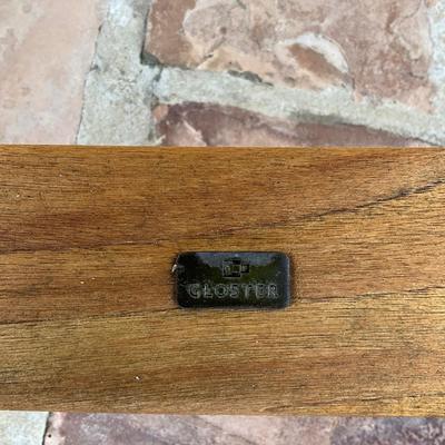 527 Pair of Gloster Lounge Chairs and Teak Table