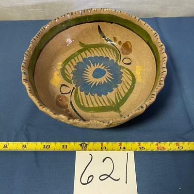 Vintage Hand painted Red Clay Bowl