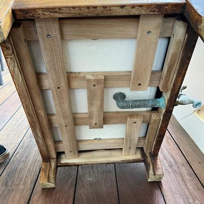 532 FRONTGATE Insulated Teak Cooler Box AS-IS