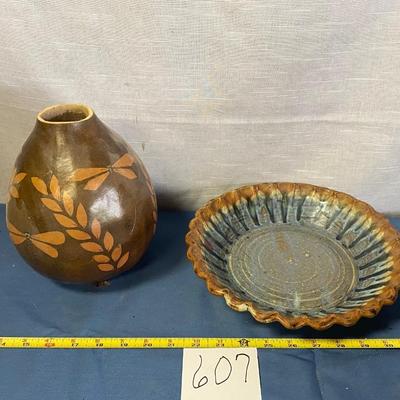 Pottery and Gourd Lot