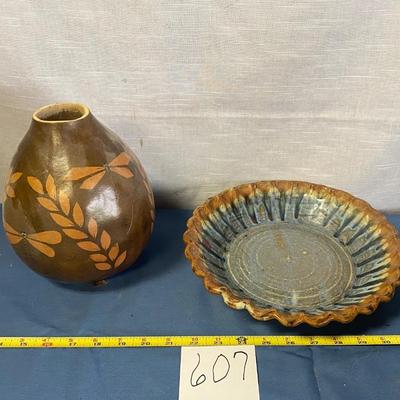 Pottery and Gourd Lot