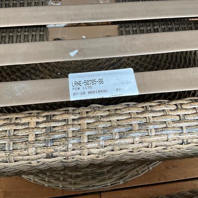 541 LANE Hemingway Wicker Resin Swivel Glider Rocker with Ottoman