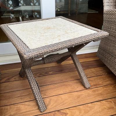 542 LANE Resin Wicker Tile Top Table