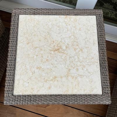 542 LANE Resin Wicker Tile Top Table