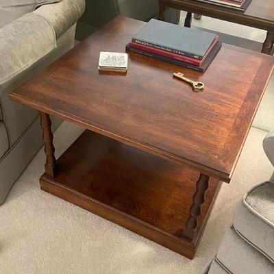 Beautiful Wood Square End Table