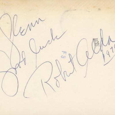 Robert Alda signed note