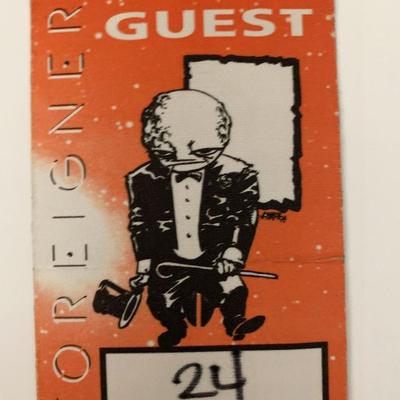 Foreigner Backstage Guest Pass