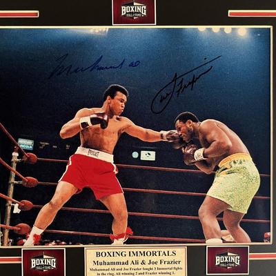 Muhammad Ali / Joe Frazier signed photo