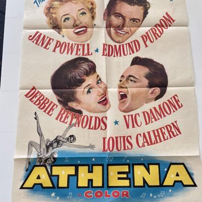 Athena 1954 vintage movie poster 
