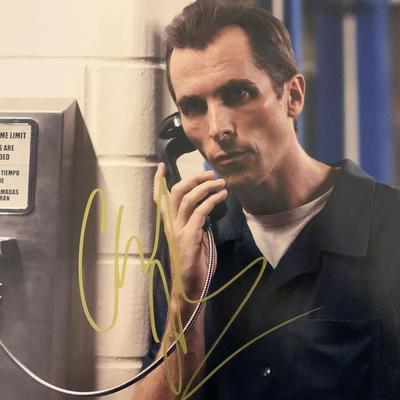 The Fighter Christian Bale signed movie photo. GFA Authenticated