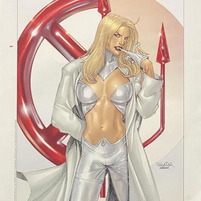 White Queen Hellfire Club Emma Frost print 