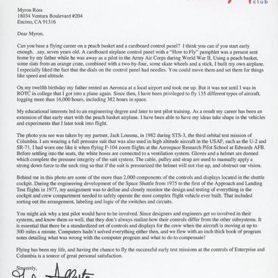 Gordon Fullerton signed letter