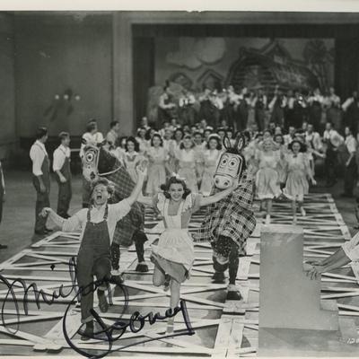 Mickey Rooney signed ''Babes on Broadway'' movie photo