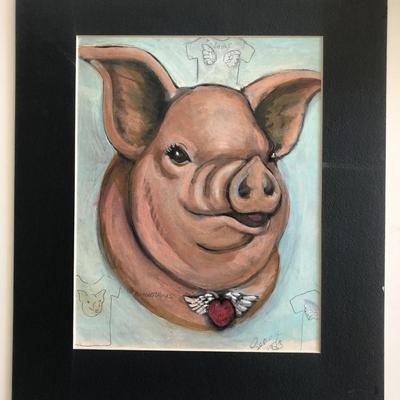 Fenway the Pigasus Original Hand Drawn Art - Seaux 1983