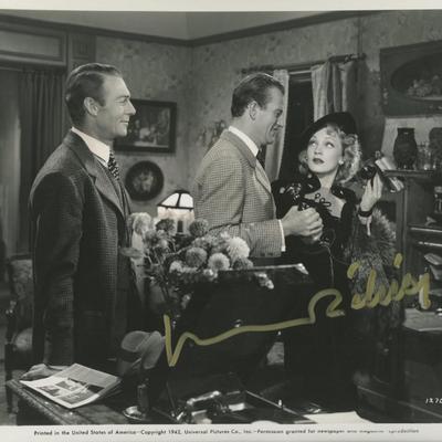 Marlene Dietrich signed movie photo. GFA Authenticated