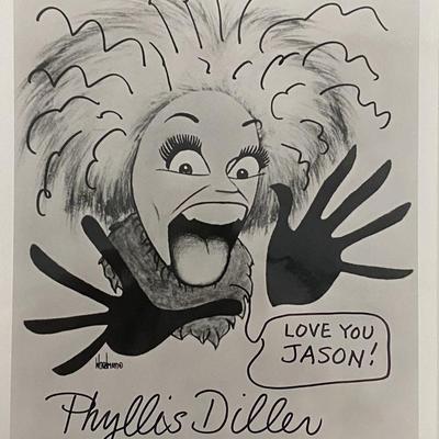 Phyllis Diller signed photo