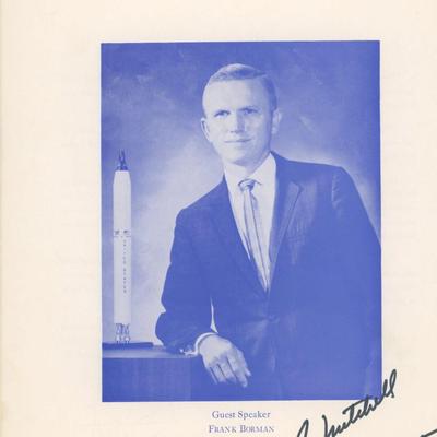 Frank Borman autographed event program