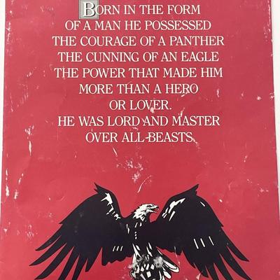 The Beastmaster original 1982 unsigned promo cover