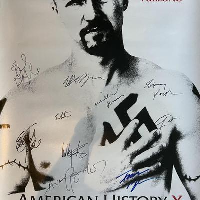 American History X cast signed movie poster 