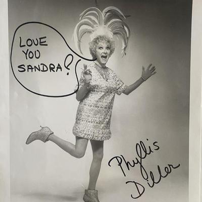 Phyllis Diller signed photo