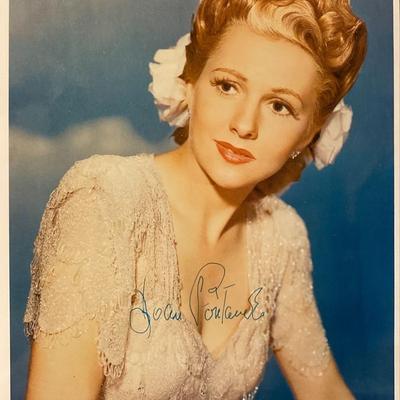 Joan Fontaine signed photo