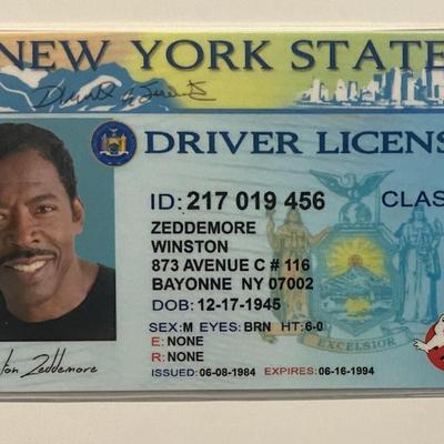 Ghostbuster prop license- Winston Zeddemore