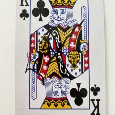 Kurt Russell signed playing card