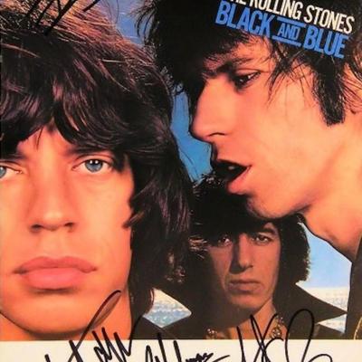 The Rolling Stones Black N Blue signed program