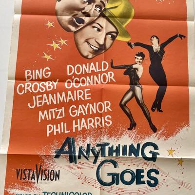 Anything Goes 1956 vintage movie poster