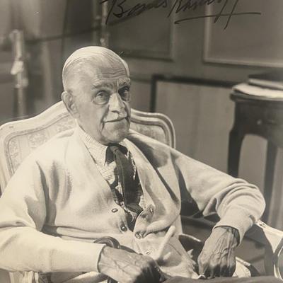 Boris Karloff signed movie photo
