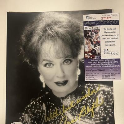 Ann Blyth signed photo. JSA