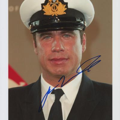 John Travolta signed photo. GFA Authenticated