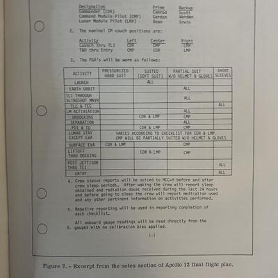  NASA Apollo Mission Experience Report Flight Planning Manned Operations