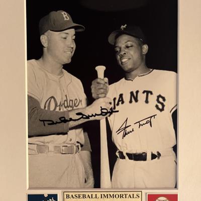 Duke Snider / Willie Mays signed photo